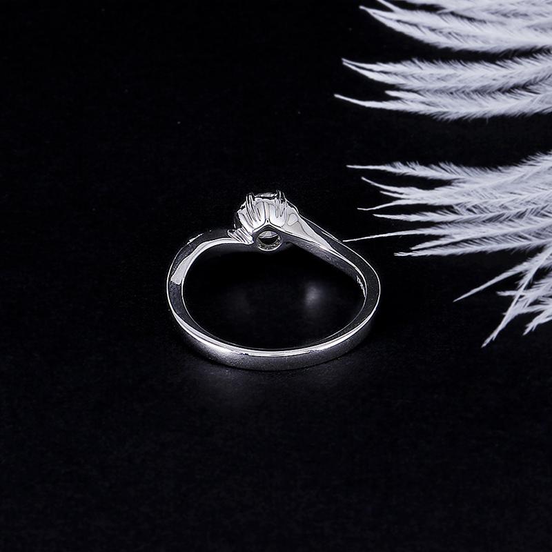 925 Sterling Silver Round Cut CZ Classic Ring for women 3