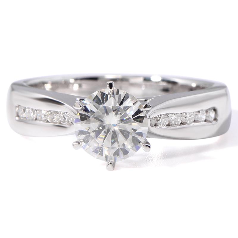 925 Sterling Silver Round Cut CZ Classic Ring for women 1