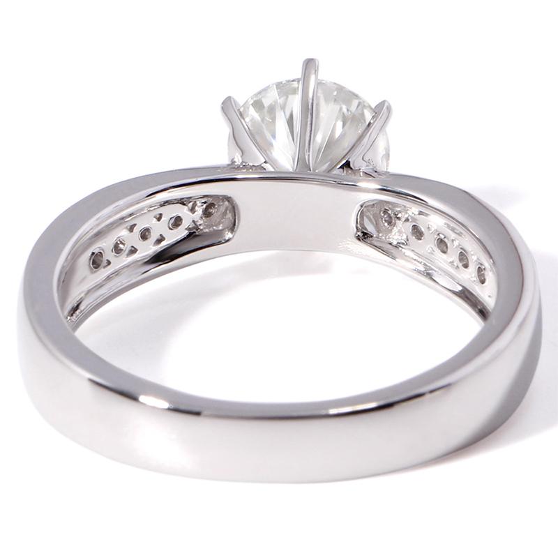 925 Sterling Silver Round Cut CZ Classic Ring for women 3