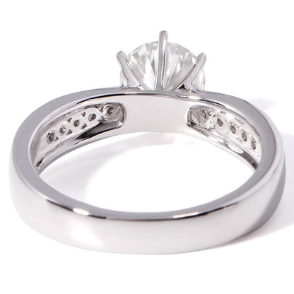 925 Sterling Silver Round Cut CZ Classic Ring for women 3