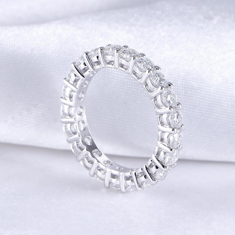 925 Sterling Silver Round Cut CZ Eternity Ring for women 2