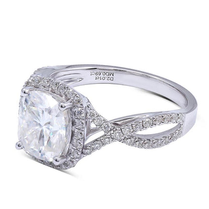 925 Sterling Silver Round Cut CZ Bridal Ring for women 2