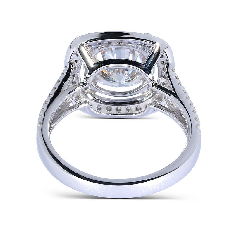 925 Sterling Silver Round Cut CZ Halo Ring for women 4