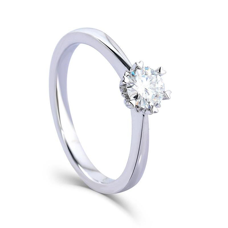 925 Sterling Silver Round Cut CZ Solitaire Ring for women 2