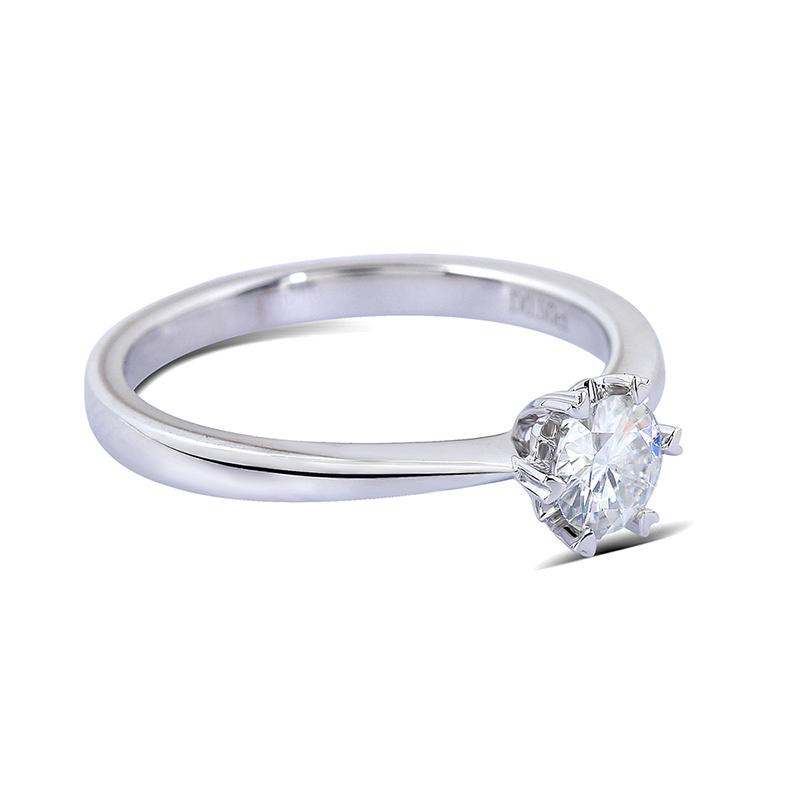 925 Sterling Silver Round Cut CZ Solitaire Ring for women 3