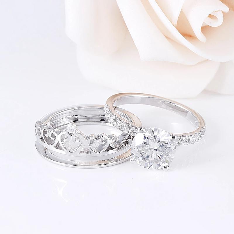 925 Sterling Silver Round Cut CZ Ring 5