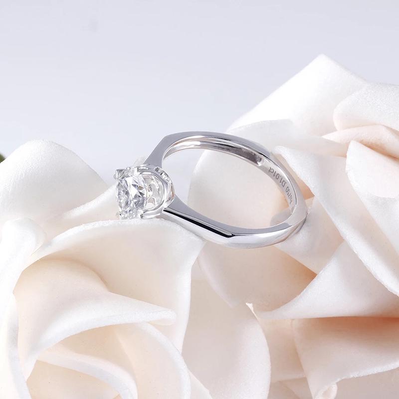 925 Sterling Silver Round Cut CZ Classic Solitaire Ring 5