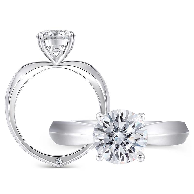 925 Sterling Silver Round Cut CZ Ring 1