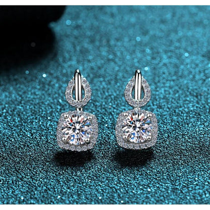 925 Sterling Silver Round Cut Cubic Zirconia Classic Earrings 5