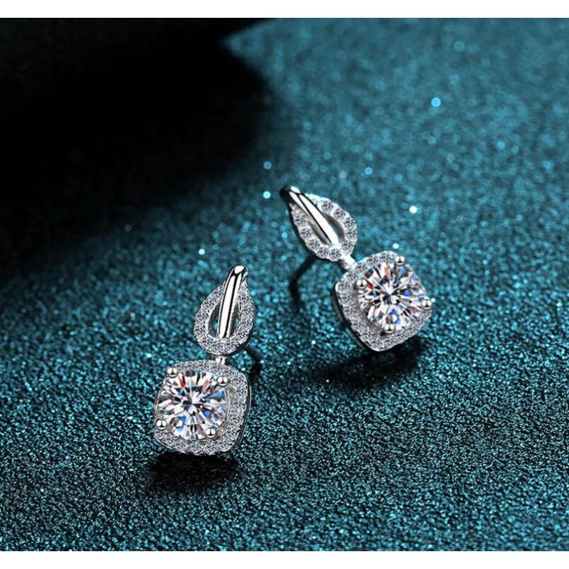 925 Sterling Silver Round Cut Cubic Zirconia Classic Earrings 3