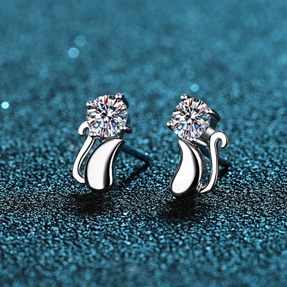 925 Sterling Silver Round Cut CZ Stud Earrings 6