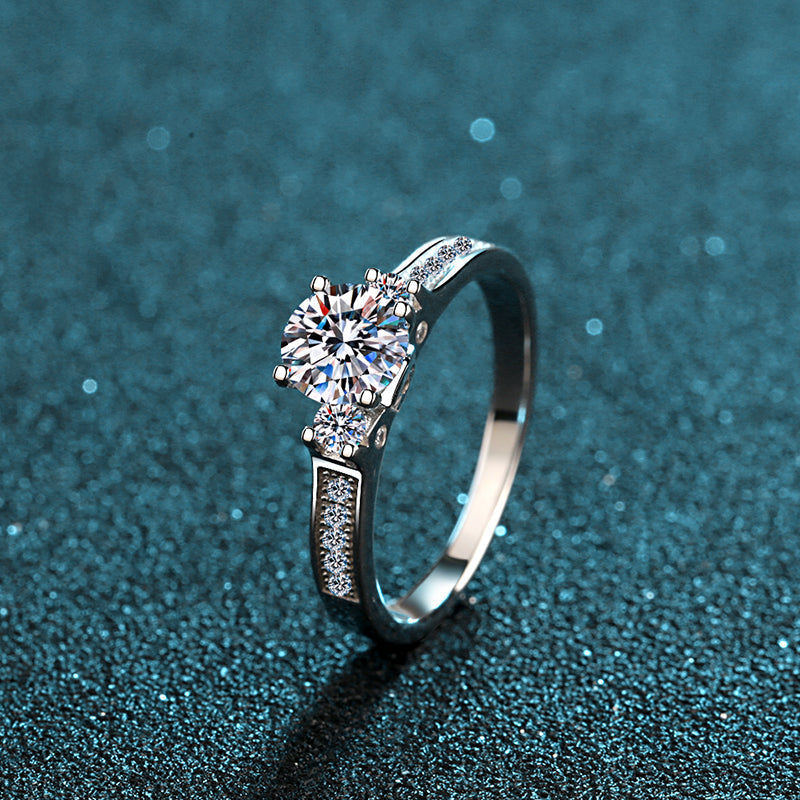 925 Sterling Silver Round Cut CZ Vintage Crown Ring 5