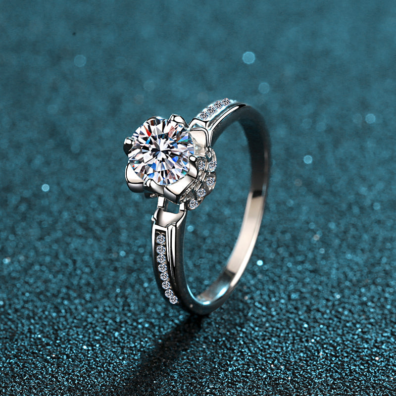 925 Sterling Silver Round Cut CZ Classic Ring 6