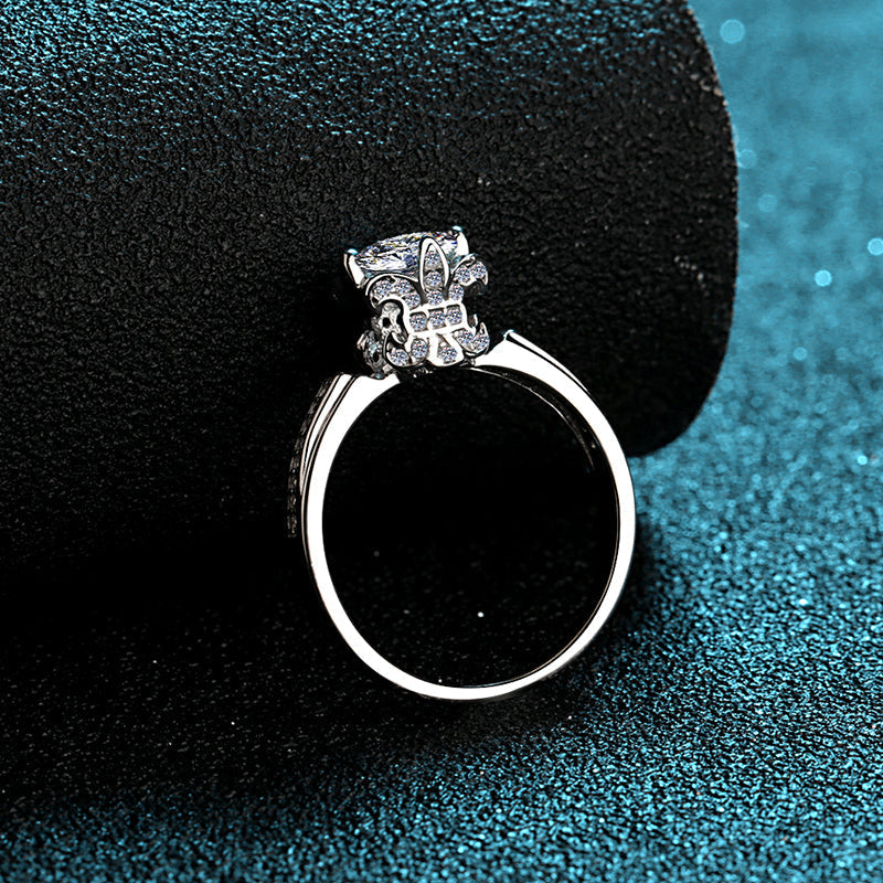 925 Sterling Silver Round Cut CZ Classic Ring 4