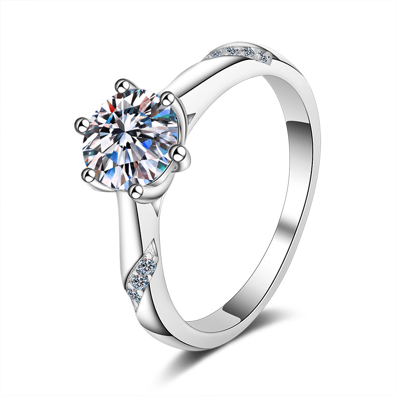 925 Sterling Silver Round Cut CZ Fashion Ring 1