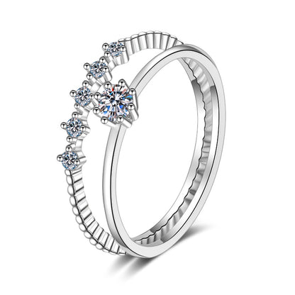 925 Sterling Silver Round Cut CZ Bridal Ring 1