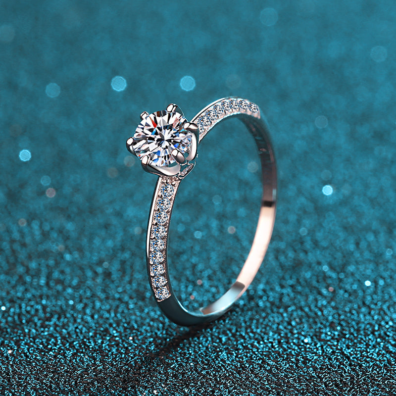 925 Sterling Silver Round Cut CZ Classic Ring 6