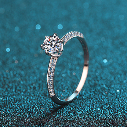 925 Sterling Silver Round Cut CZ Classic Ring 6