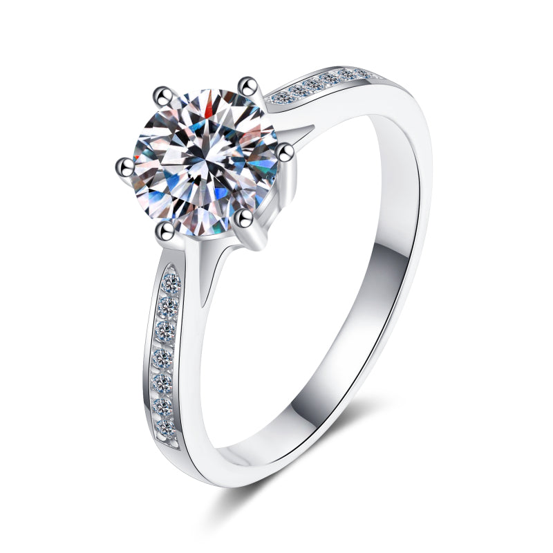 925 Silver Sterling Classic Round Cut CZ Ring 1