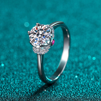 925 Sterling Silver Round Cut CZ Ring 5