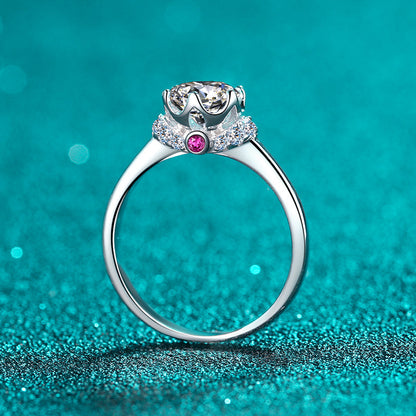 925 Sterling Silver Round Cut CZ Ring 4