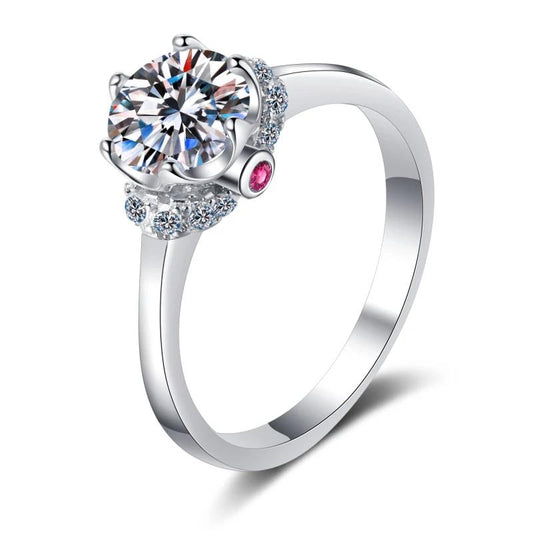 925 Sterling Silver Round Cut CZ Ring 1