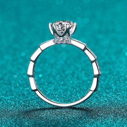 925 Sterling Silver Round Cut CZ Ring 4