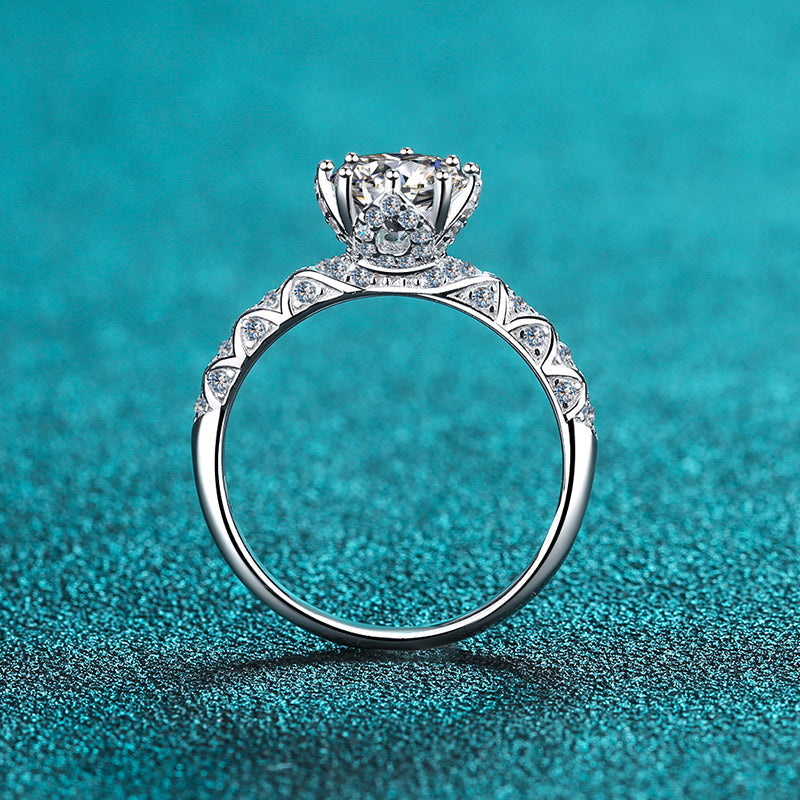 925 Sterling Silver Round Cut CZ Classic Ring 3