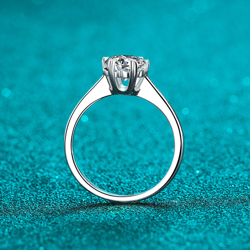 925 Sterling Silver Round Cut CZ Solitaire Ring 4