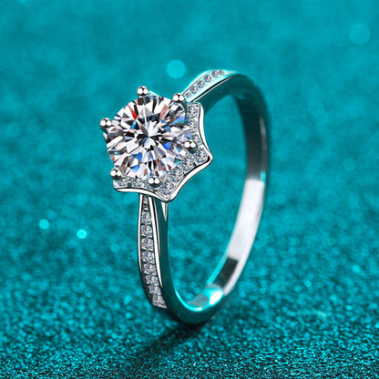 925 Sterling Silver Round Cut CZ Classic Ring 4