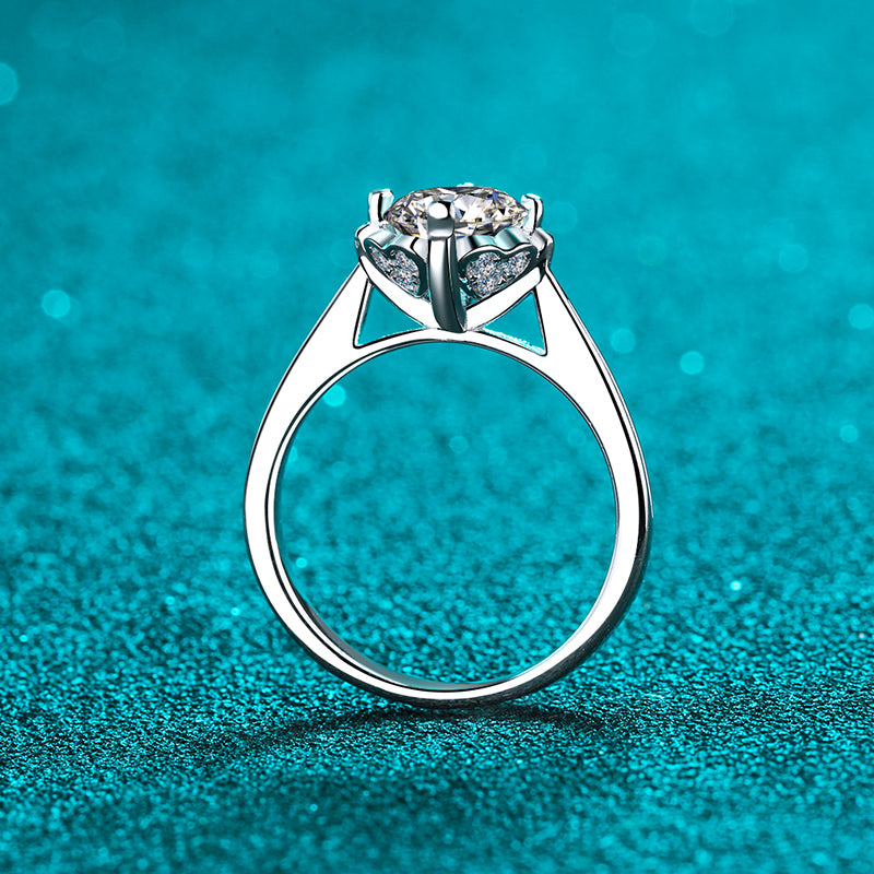 925 Sterling Silver Round Cut CZ Solitaire Ring 4