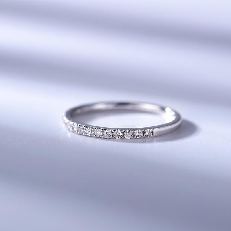 925 Sterling Silver Round Cut CZ Eternity Band Ring 5