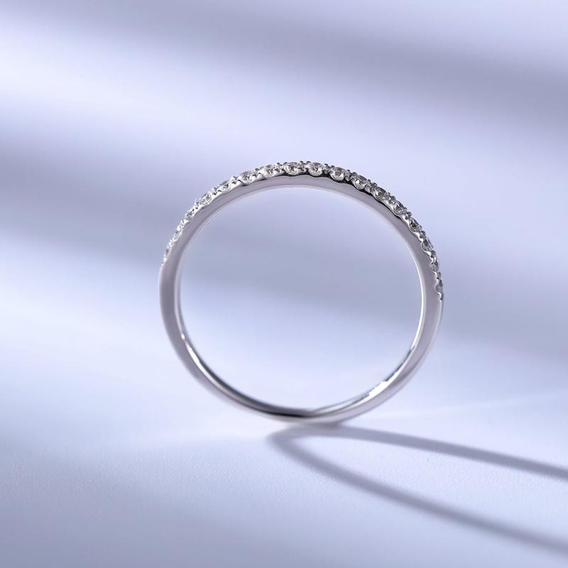 925 Sterling Silver Round Cut CZ Eternity Band Ring 3