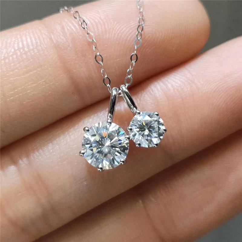 925 Sterling Silver CZ Classic Pendant Necklace 3