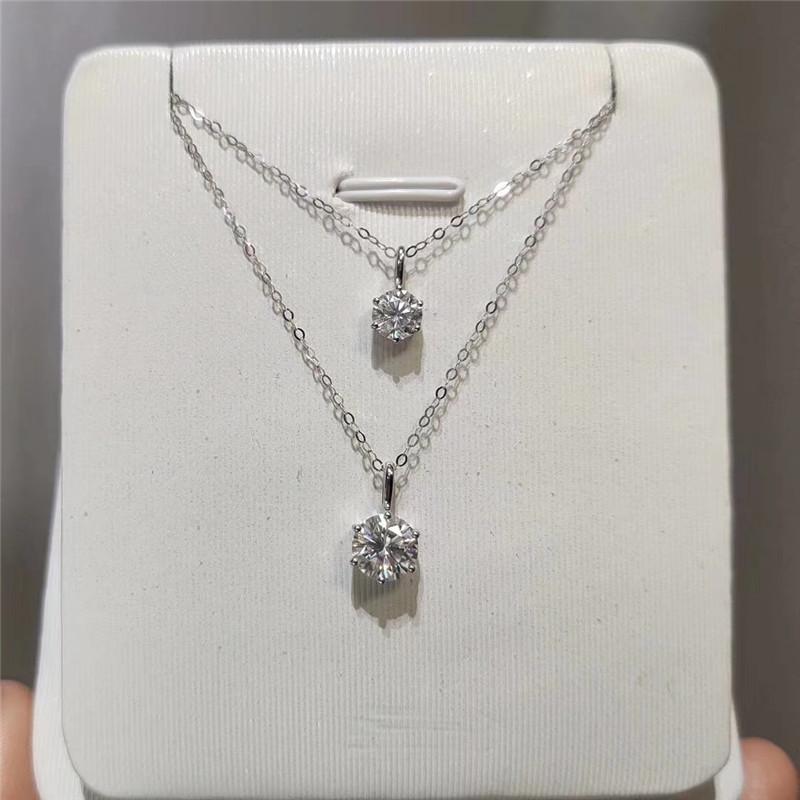 925 Sterling Silver CZ Classic Pendant Necklace 4