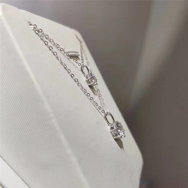 925 Sterling Silver CZ Classic Pendant Necklace 5