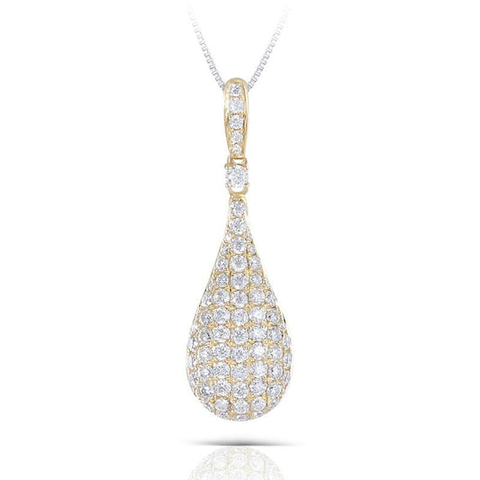 925 Sterling Silver Pear-Shaped Pendant Nacklace 1