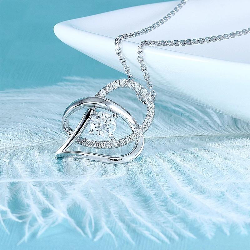 925 Sterling Silver Heart Shaped Pendant Necklace 3