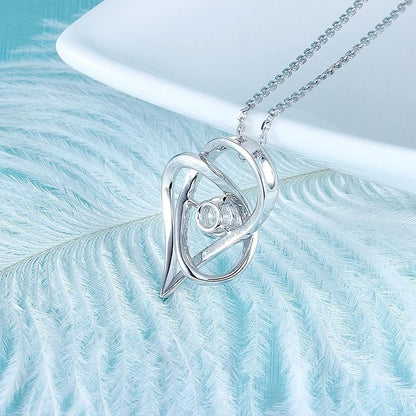 925 Sterling Silver Heart Shaped Pendant Necklace 4