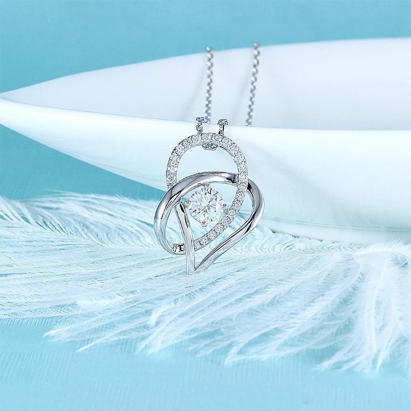 925 Sterling Silver Heart Shaped Pendant Necklace 5