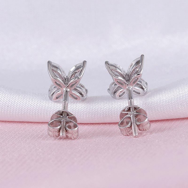 925 Sterling Silver Marquise Cut Cubic Zirconia Flower Shape Earring 3