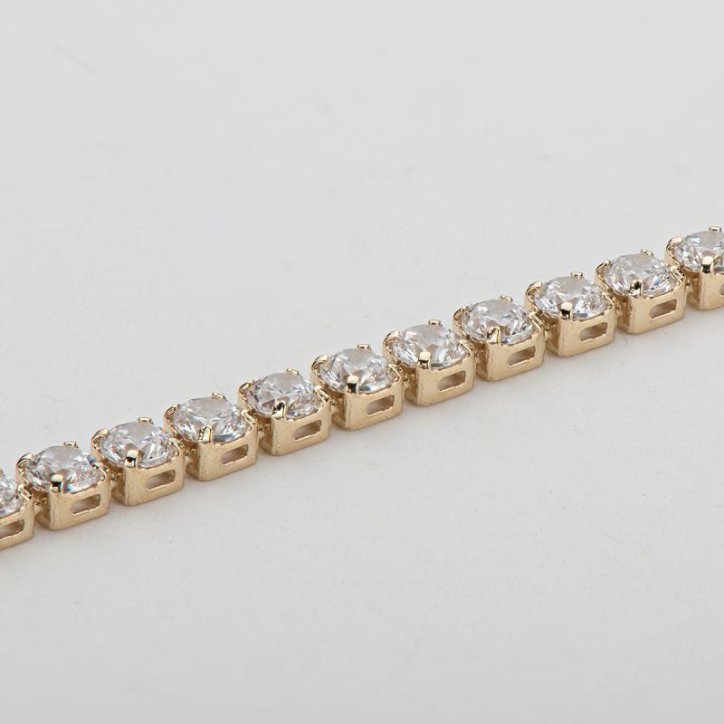 925 Sterling Silver Round Cut Created Diamond Tennis Bracelet 6