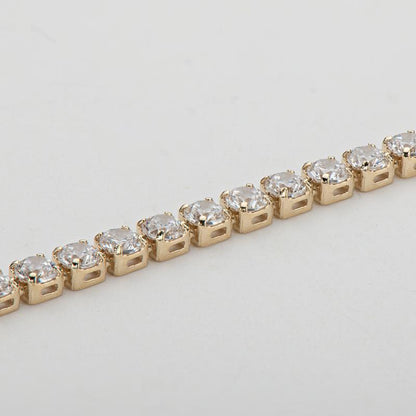 925 Sterling Silver Round Cut Created Diamond Tennis Bracelet 6