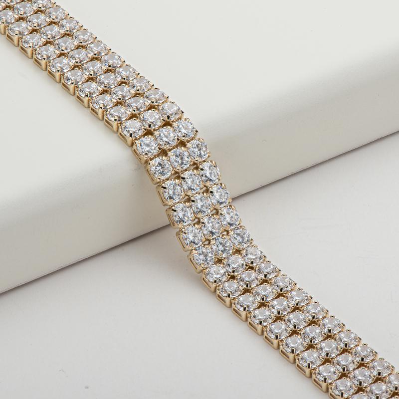 925 Sterling Silver Round Cut Created Diamond Tennis Bracelet 2