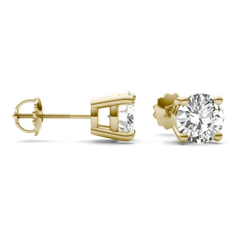 925 Sterling Silver Round Cut Cubic Zirconia Stud Earrings 5