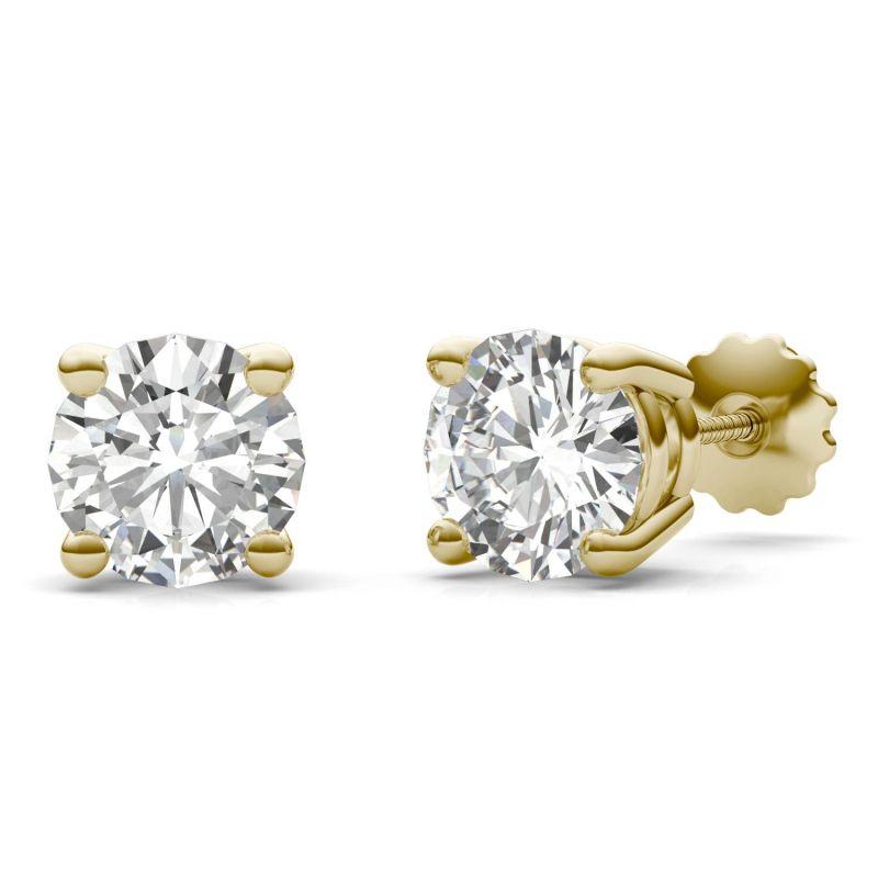 925 Sterling Silver Round Cut Cubic Zirconia Stud Earrings 4