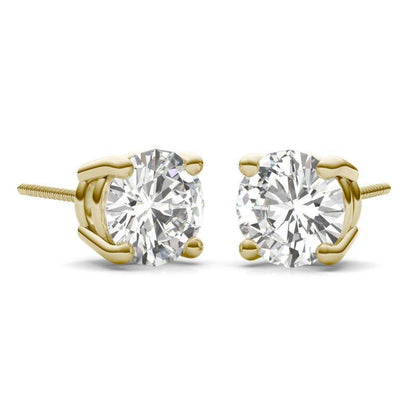 925 Sterling Silver Round Cut Cubic Zirconia Stud Earrings 3