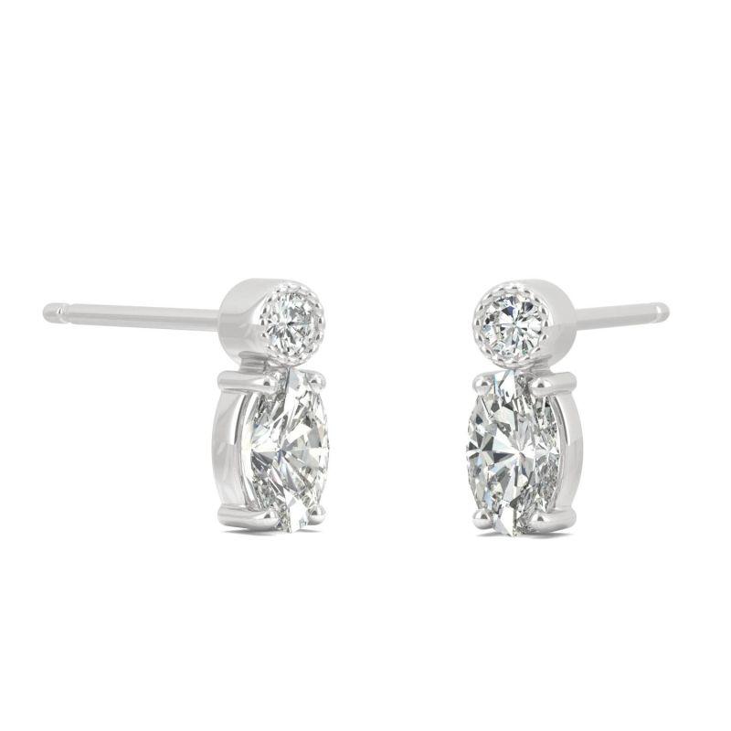 925 Sterling Sliver Oval Cut Stud Earrings 8