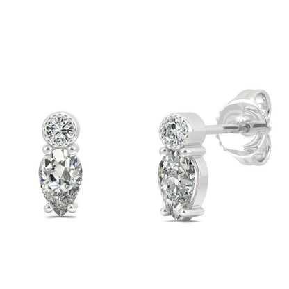 925 Sterling Sliver Pear Cut Stud Earrings 10