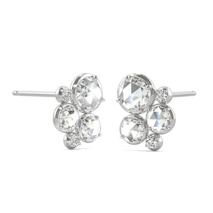 925 Sterling Sliver Round Cut Cubic Zirconia Stud Earrings 6